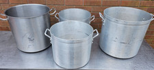 VOGUE STOCK POTS X 4 STAINLESS & ALUMINIUM  2 X 37LTR 2 X 23 LTR £120+VAT