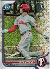 2022 Bowman Chrome Prospects Mojo Refractors #BCP-120 Logan Cerny Phillies