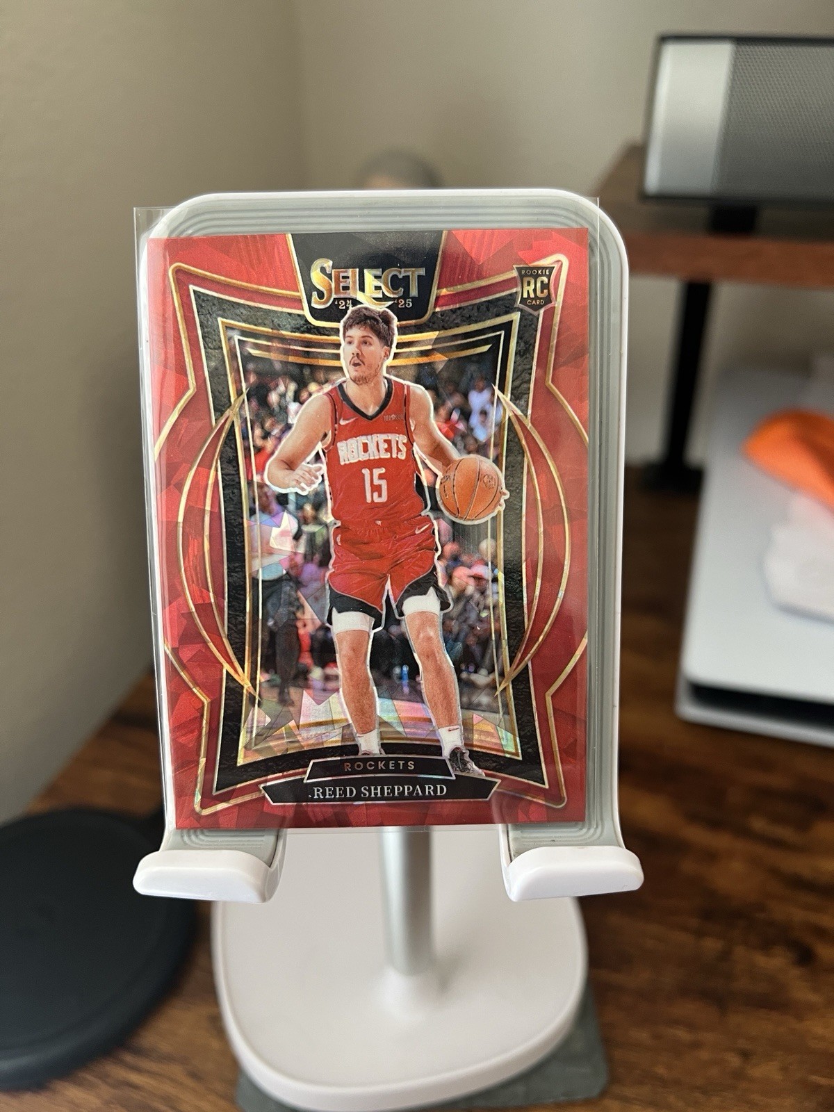 2024-25 Panini Select - Concourse Reed Sheppard #68 Red Cracked Ice Prizm (RC)