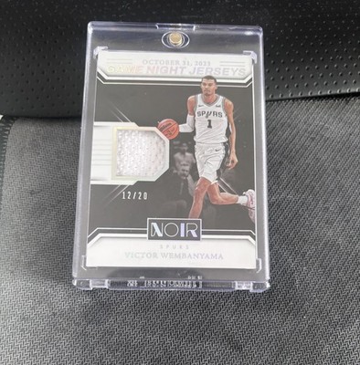 Victor Wembanyama Noir Game Used Rookie Jersey Patch /20