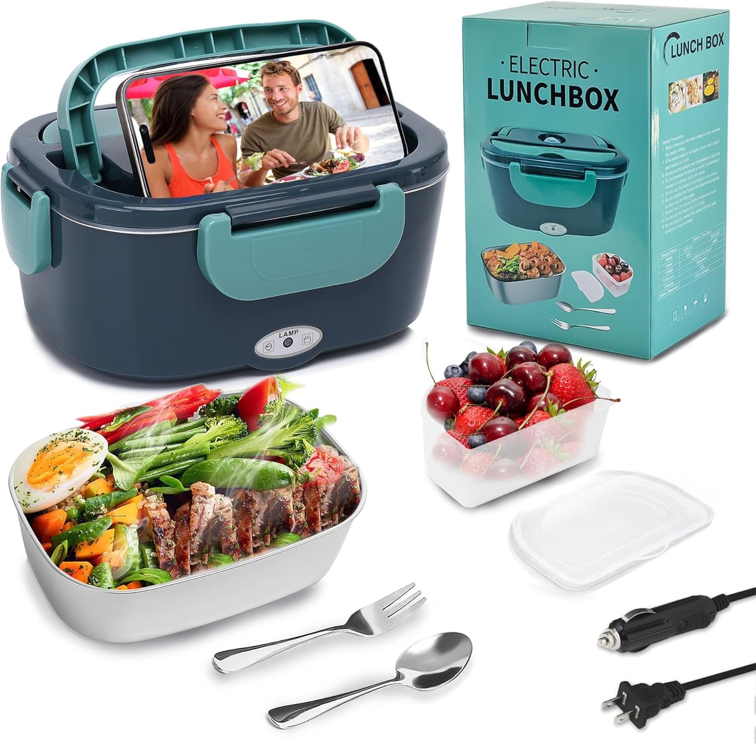 Electric  Heated Lunch Box 80W for Adults Portable Food Warm
