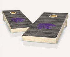 Cornhole Boards Set Skips Garage Kansas State Wildcats Wood Frames Bags