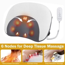 3-In-1 Neck Massager Pillow With Vibration Heating Traction Therapy Pain Relief