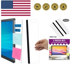 Elegant 2-Piece Acrylic Computer Monitor Memo Board for Organized Workspaces
