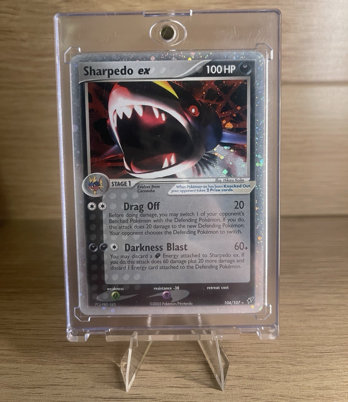 Pokemon Sharpedo ex 104/107 EX Deoxys Holo English 2005 NEAR MINT