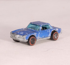 MATTEL HOT WHEELS 1969 MERCEDES BENZ 280SL SPECTRAFLAME BLUE TOY SPORTS CAR RACE