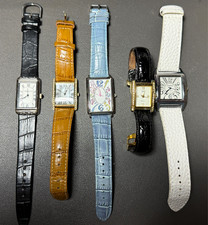 5 x Tank Style Watch Lot - JBK Seiko Kendall & James Coldwater Creek Gossip