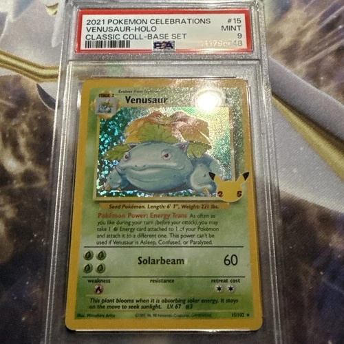2021 POKEMON CELEBRATIONS CLASSIC COLL #15 VENUSAUR-HOLO PSA 9