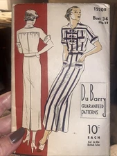 RARE Vintage Du Barry Dress Sewing Pattern 1220B Size 34 Bust 37 Hips 37