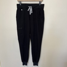 FIGS Women's Zamora Jogger Scrub Pants Black Sz Small Nurse CNA