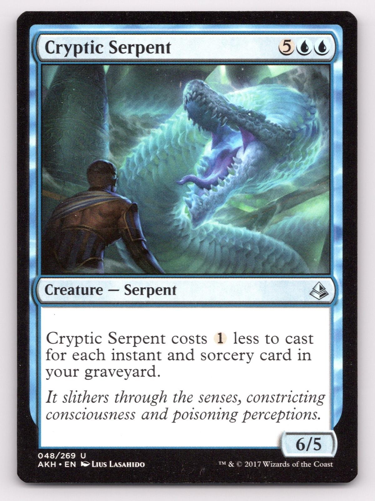 Cryptic Serpent 48 Uncommon Amonkhet Magic: The Gathering Near Mint