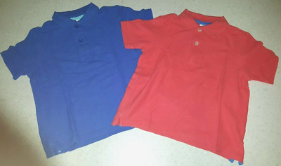 POCOPIANO   normal regular fit   2x Jungen Polo Shirts blau rot Gr. 116 6 Jahre