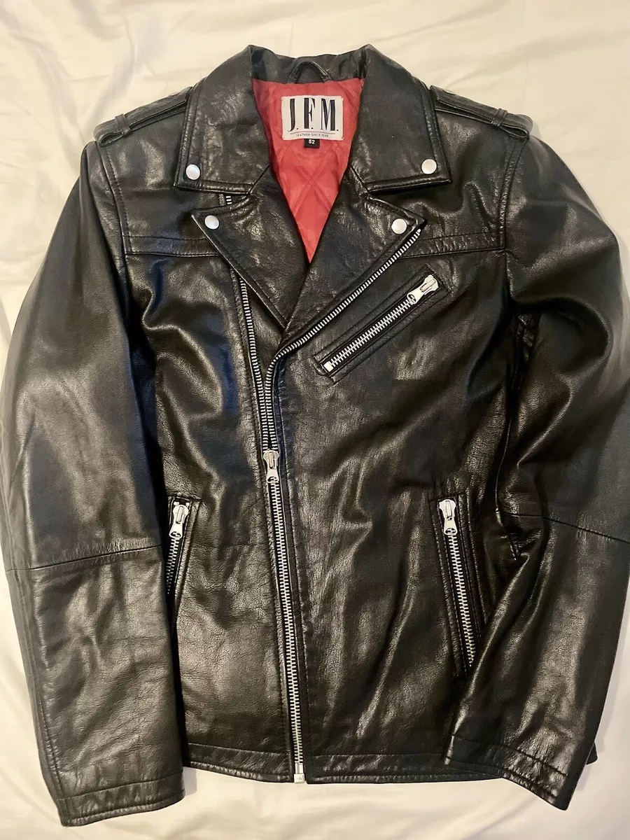 Jofama Sweden Cliff Authentic Motorcycle Leather Jacket Size Large 52 Red  Lining | eBay