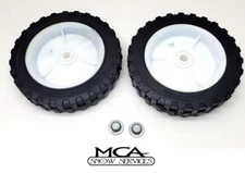 AFTERMARKET TORO (2) WHEELS & (2) PUSH NUTS 145-0701 66-6510 32112-14