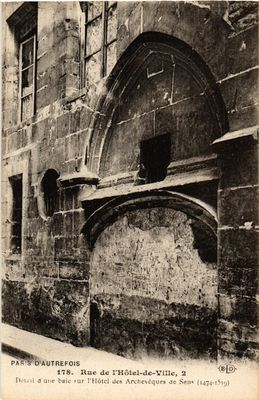 CPA PARIS aus der 4. Rue de l'Hotel de Ville. Detail einer Bucht (463955)