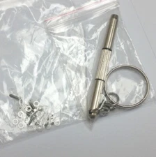 Eyeglass Repair Kit Tool Keychain Maintenance set with screws and parts 