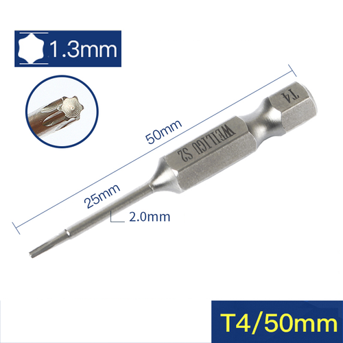 S2 Stahl Torx Bit Magnetisch Einzelner Schraubendreherbit T3-T50 Länge:50-150mm - Picture 11 of 50