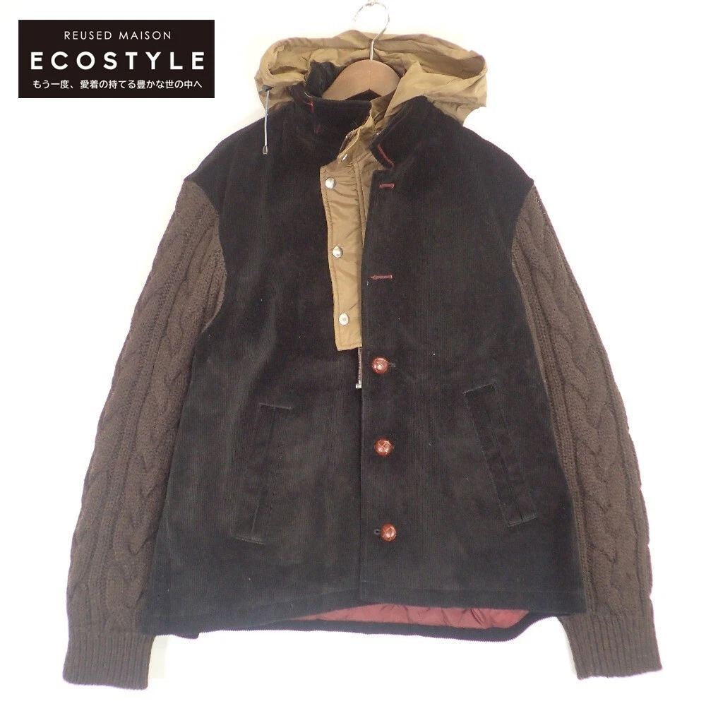 kolor 22AW 22WCM-G08110 Black corduroy docking jacket Jacket 1 black