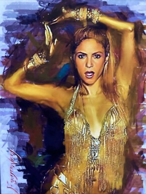 Shakira #22 Art Card Limited Numbered 49/50 Edward Vela Signed 2021.