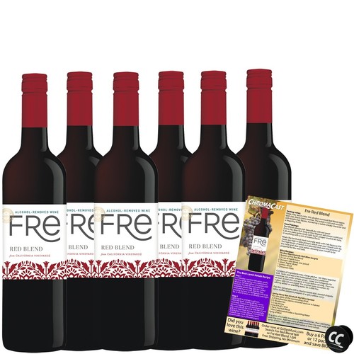 Sutter Home Fre Red Blend Non-Alcoholic Red Wine, Experience Bundle, 6-PACK - 第 1/2 張圖片