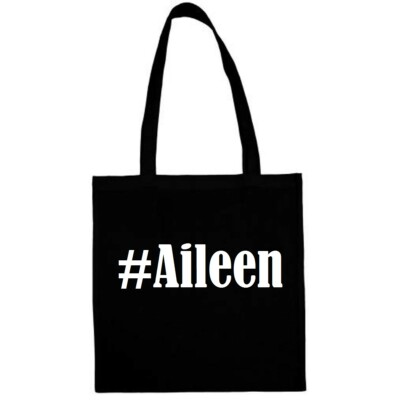 Tasche Beutel Baumwolltasche #Aileen Hashtag Einkaufstasche Schulbeutel Turnbeut