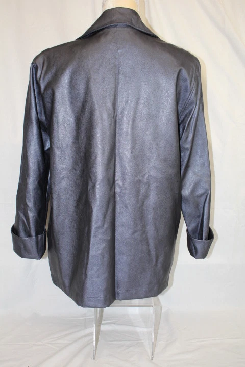 Blazer CAROLINE ROSE Metálico Púrpura/Gris Frente Abierto Mujer Talla S EE. UU. (138) Foto 3 de 4