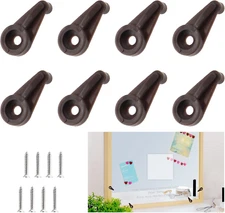 60 Pack Glass Window Clips Brown Retainer Clips, Glass Door Holder Cabinet Panel