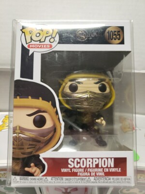 Funko Pop! Movies Mortal Kombat - Scorpion #1055 W/ FREE Protector 