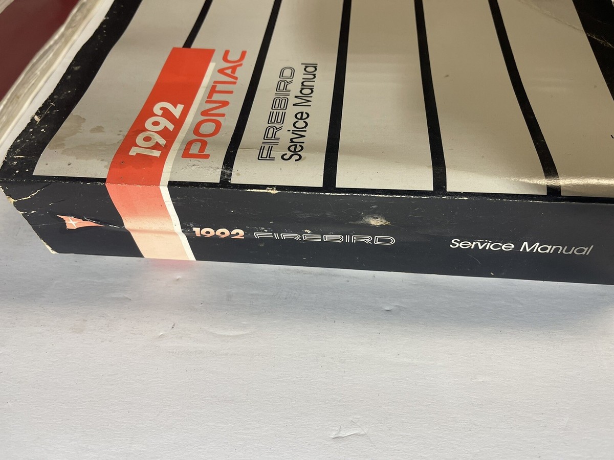 VTG 1992 PONTIAC FIREBIRD SERVICE MANUAL REPAIR GUIDE BOOK