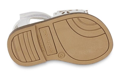 T-Strap White Sandal WonderKids Baby Girls' Addey NWT - Picture 4 of 4