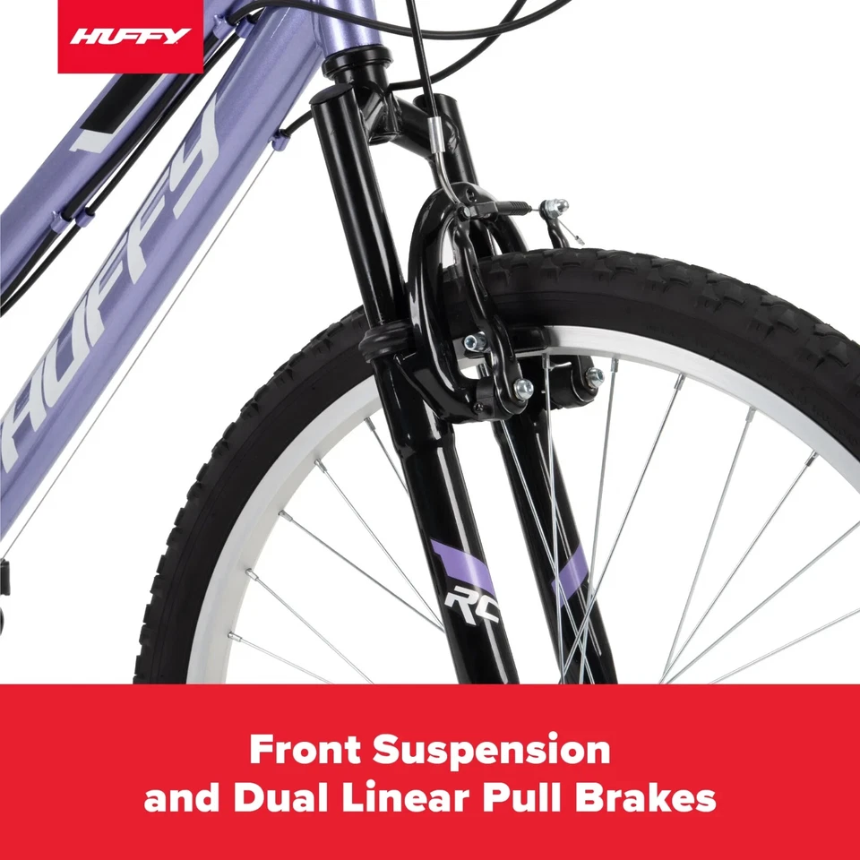 NUEVA Bicicleta de Montaña Huffy 24" Rock Creek Niñas para Mujeres ¡Púrpura en Mano! Foto 4 de 4