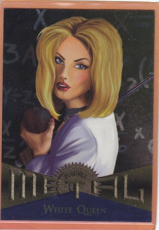 1995 FLEER MARVEL METAL WHITE QUEEN #124 NMMT *36506