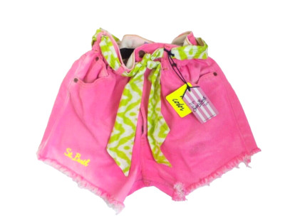 Mc2 Saint Barth Shorts Smile Daisy Kasuri Shorts, Brand New with Tags
