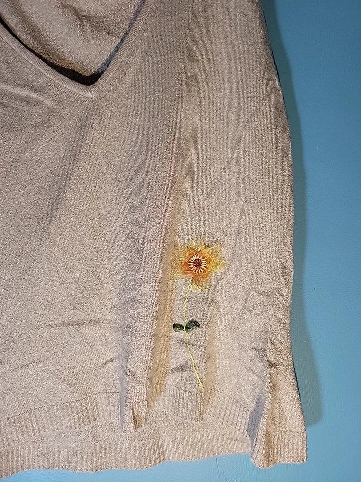 Easel Womens Sleeveless Floral Sweater Vest Foto 3 de 4