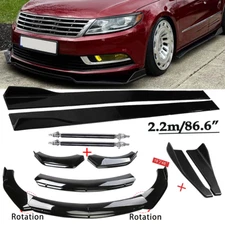 Front Bumper Lip Spoiler Side Skirt Rear Lip For Volkswagen CC 2009-2017