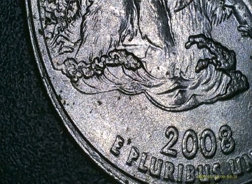 2008-P Alaska Quarter 10% Misaligned Strike DDR Error Coin - Picture 4 of 10