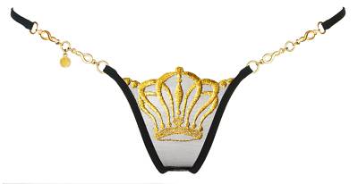 LUCKY CHEEKS Sonderpreis String QUEEN OF LOVE Black Edition - LC152QLB Gr. XL