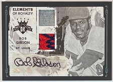 2016 Panini Diamond Kings Elements Of Royalty Bob Gibson Dual Relic Auto 1/1