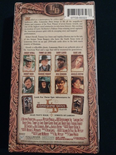 Lonesome Dove (VHS 1998) Robert Duvall + Tommy Lee Jones + Diane Lane sealed! - Picture 2 of 4