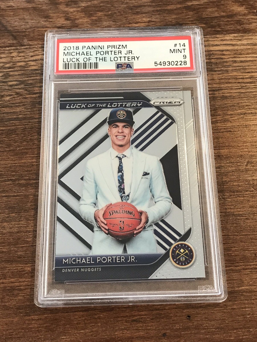 PSA 9 2018-19 Panini Prizm Michael Porter Jr Luck of the
