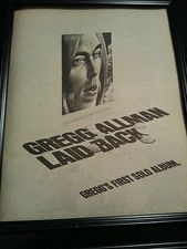 Gregg Allman Laid Back Rare Original Promo Poster Ad Framed!