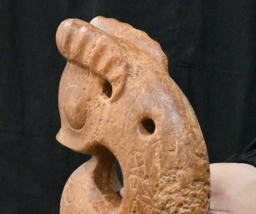 Estatua Gou gancho dragón sacrificio jade antiguo sacrificio cultura Hongshan de China de 7,4"" - Imagen 8 de 12