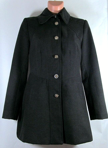 Black Peacoat Pea Coat Button 