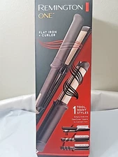 Remington Multi-styler One Flat Hair Iron + Curler curling wand New never used.