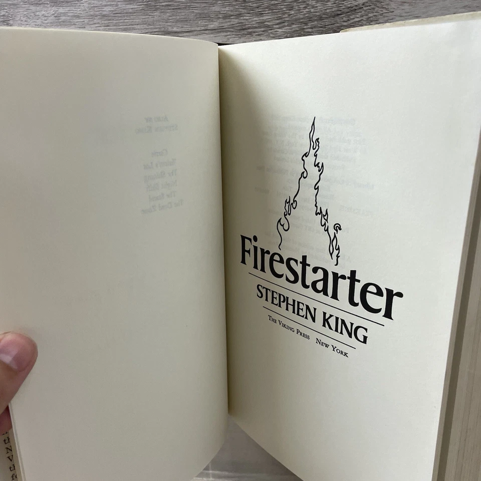 1980 FIRESTARTER by Stephen King Hardcover Horror Novel Foto 4 de 4