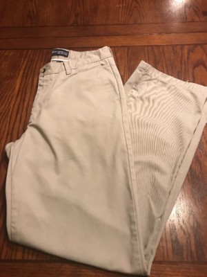 Khaki Flat Front Pants Sz 31x32 (W1 