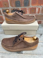 mens CLARKS moccains - size uk 8 G inc box great condition