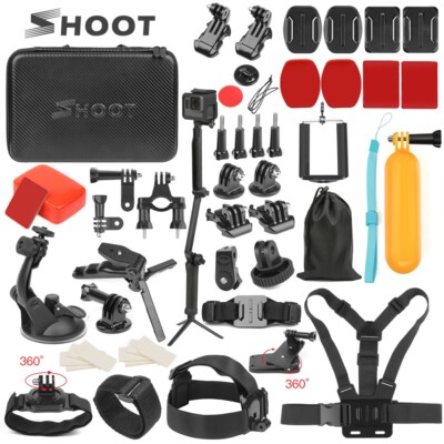 SHOOT 48in1 Action Kamera Zubehör Kit für GoPro Hero Xiaomi Yi 4K Sony Nikon