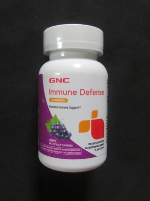 GNC Immune Defense Provides Immune Support 60 Vegetarian Gummies Grape Flavor !