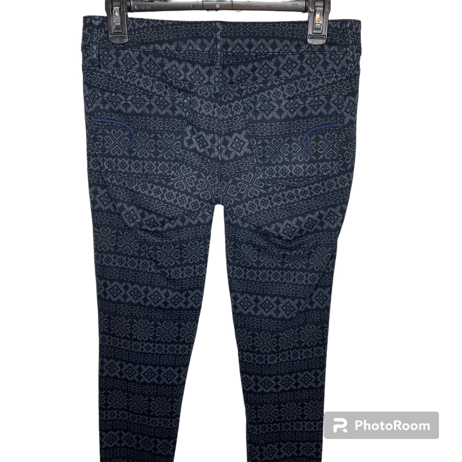 American Eagle Black & Gray Boho Patterned High W… - image 4